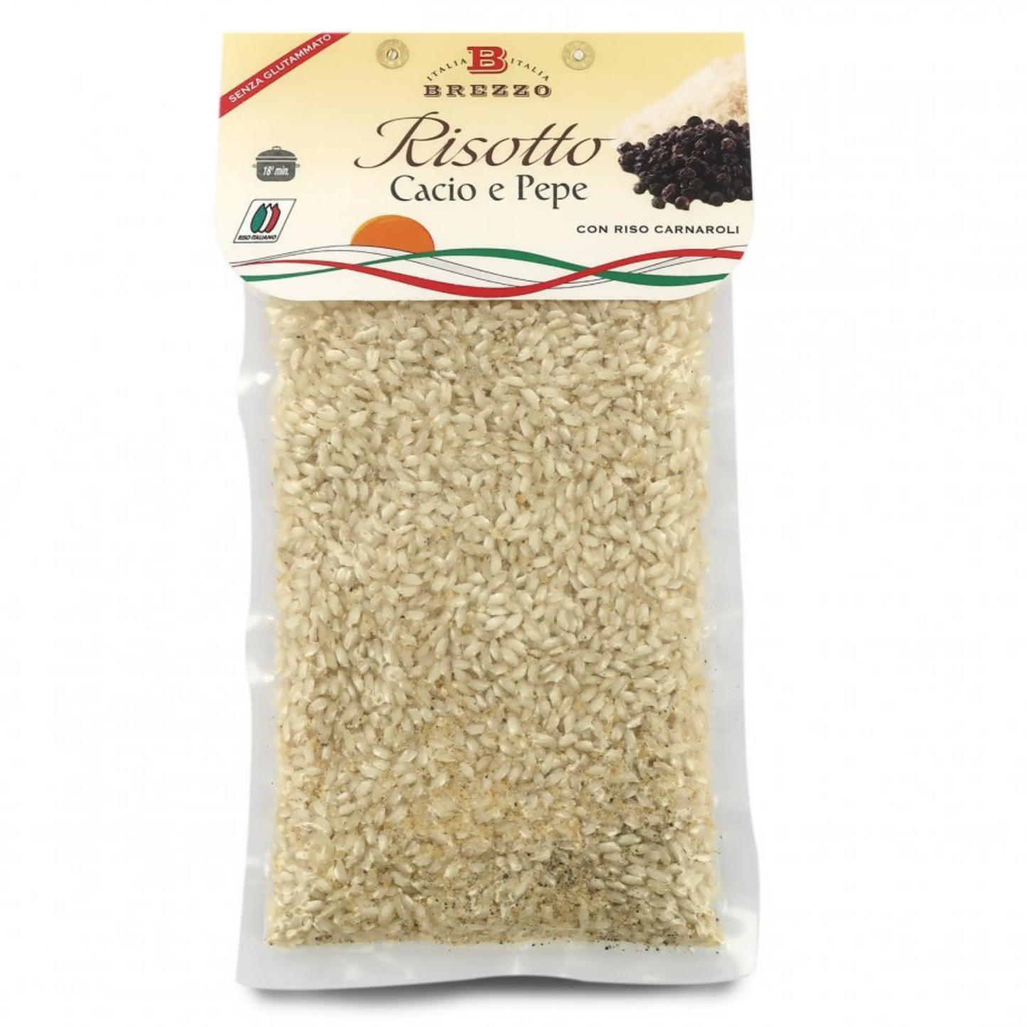 BREZZO Fertigen Risotto: Zitronen-Risotto, Piemonteser Haselnuss-Risotto und Cacio e Pepe-Risotto - 300g