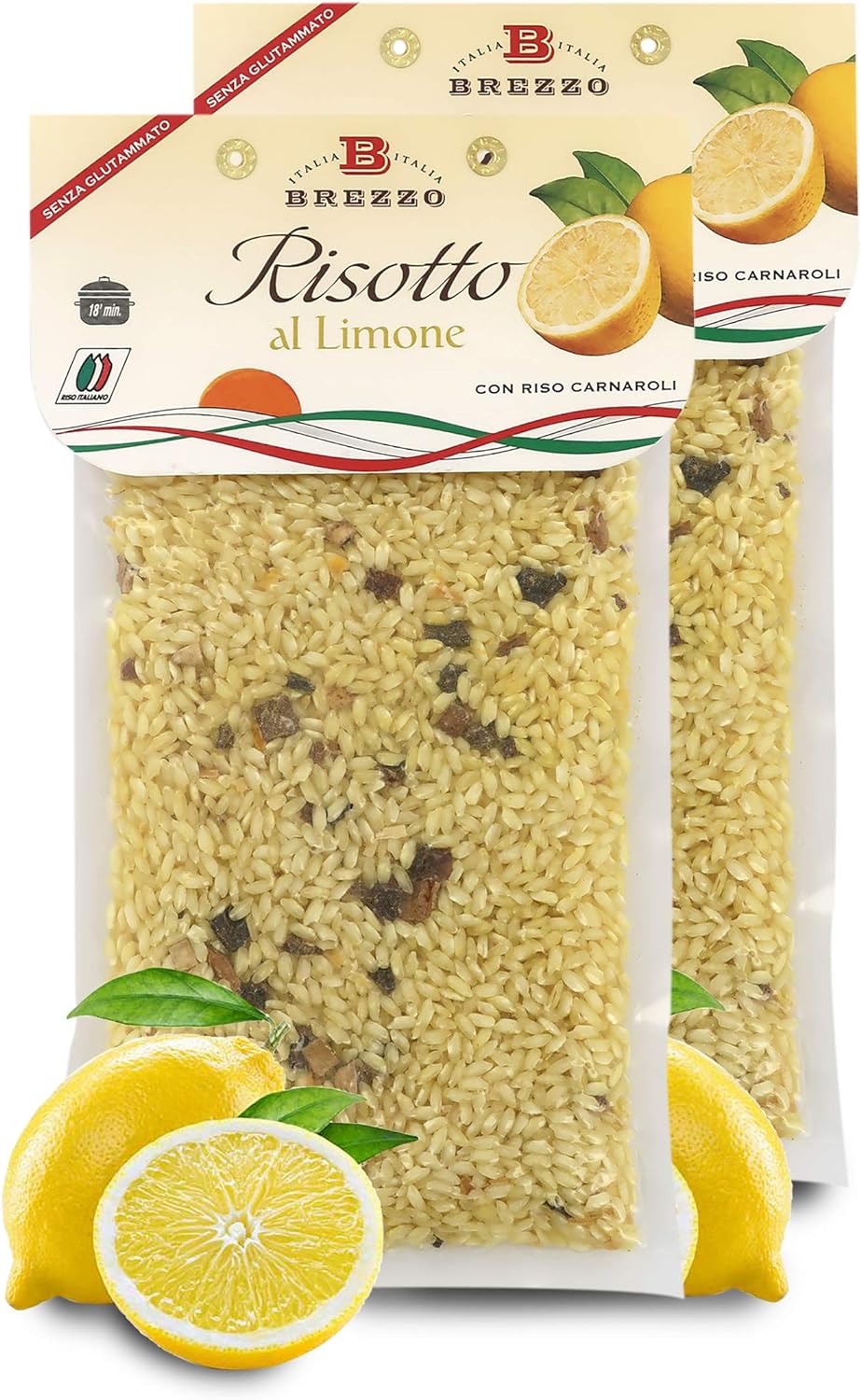 BREZZO Fertigen Risotto: Zitronen-Risotto, Piemonteser Haselnuss-Risotto und Cacio e Pepe-Risotto - 300g