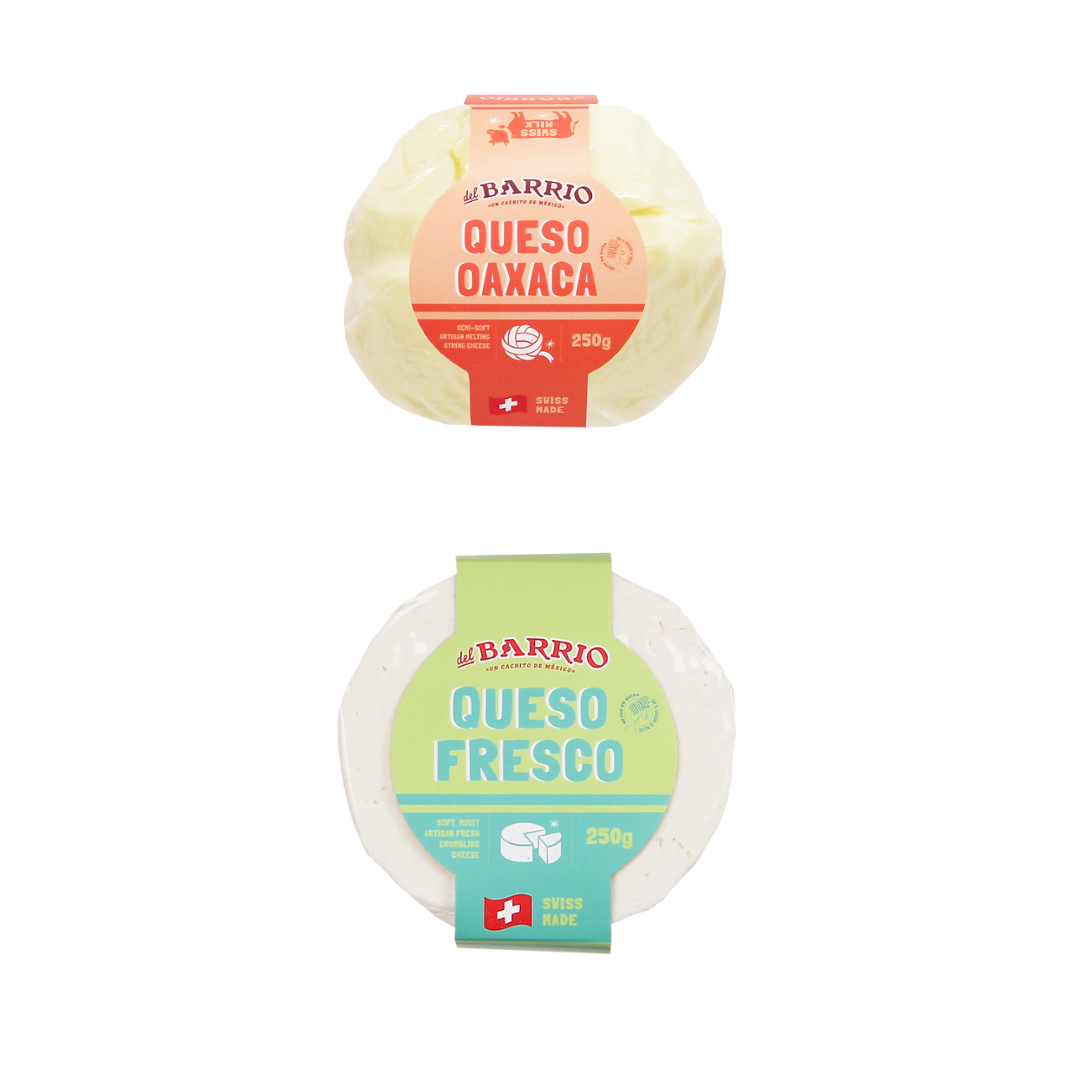 DEL BARRIO Käse aus Schweizer Milch und nach mexikanischem Rezept: Oaxaca,Queso Fresco und Queso Panela - 250g