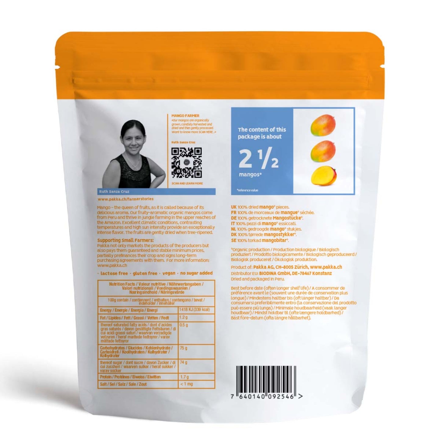 PAKKA BIO & FAIR Trockenfrüchte: Ananas, Mango, Physalis und Fruchtmix - 100g