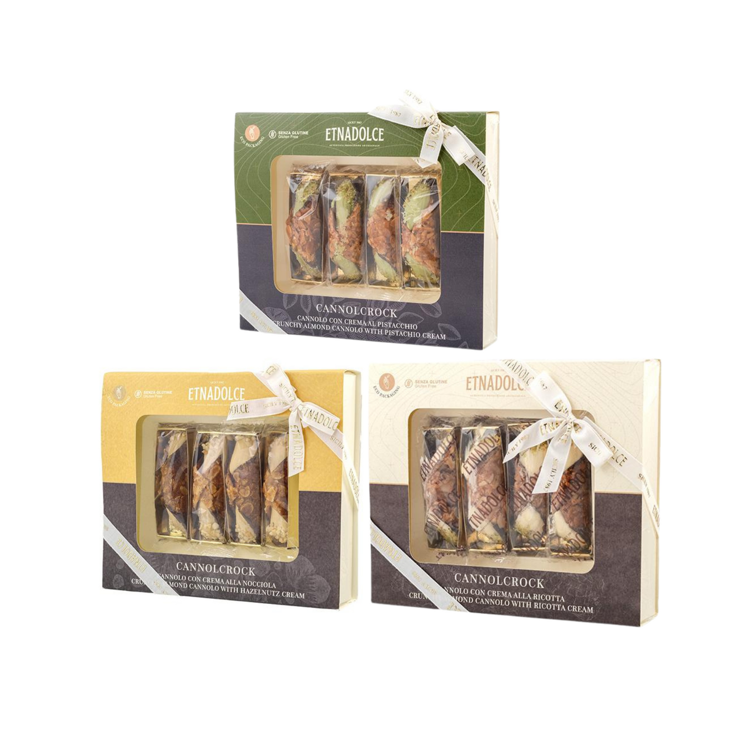 ETNADOLCE Cannoli: Pistazien, Ricotta und Haselnussfüllung - 120 g