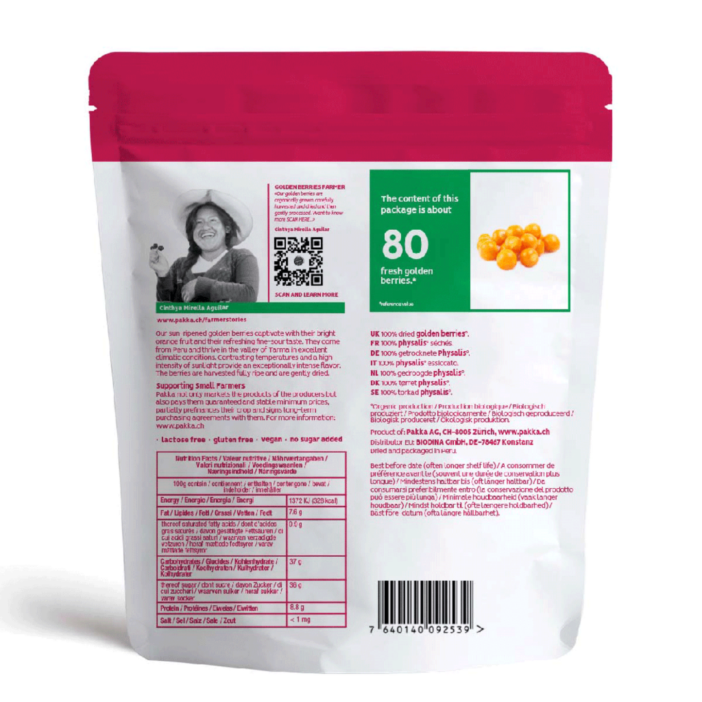 PAKKA BIO & FAIR Trockenfrüchte: Ananas, Mango, Physalis und Fruchtmix - 100g