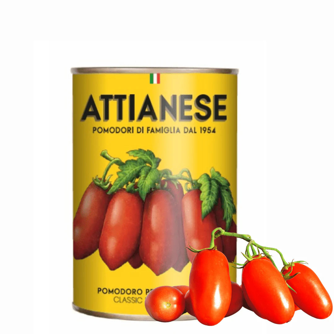 ATTIANESE - Pomodoro pelato classico 400g – Geschälte Tomaten Authentische Geschmack aus Salerno