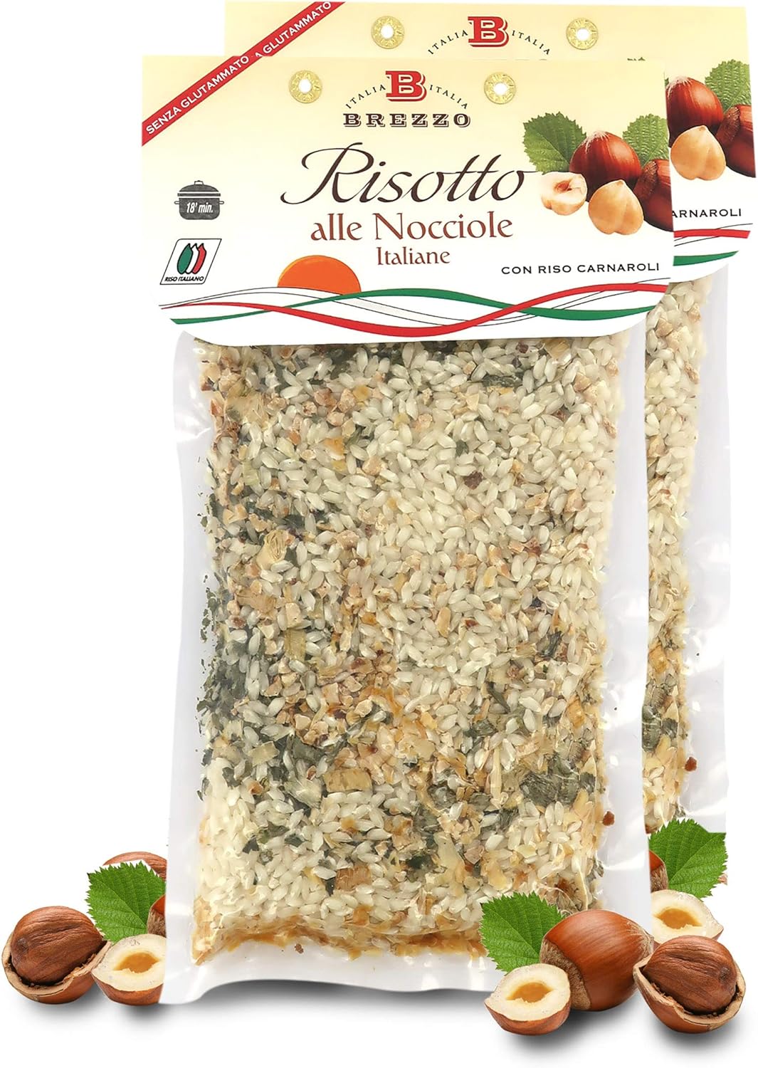 BREZZO Fertigen Risotto: Zitronen-Risotto, Piemonteser Haselnuss-Risotto und Cacio e Pepe-Risotto - 300g