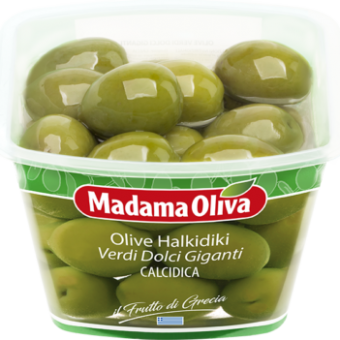 MADAMA OLIVA Grüne Riesenoliven aus Halkidiki Griechenland - 250g