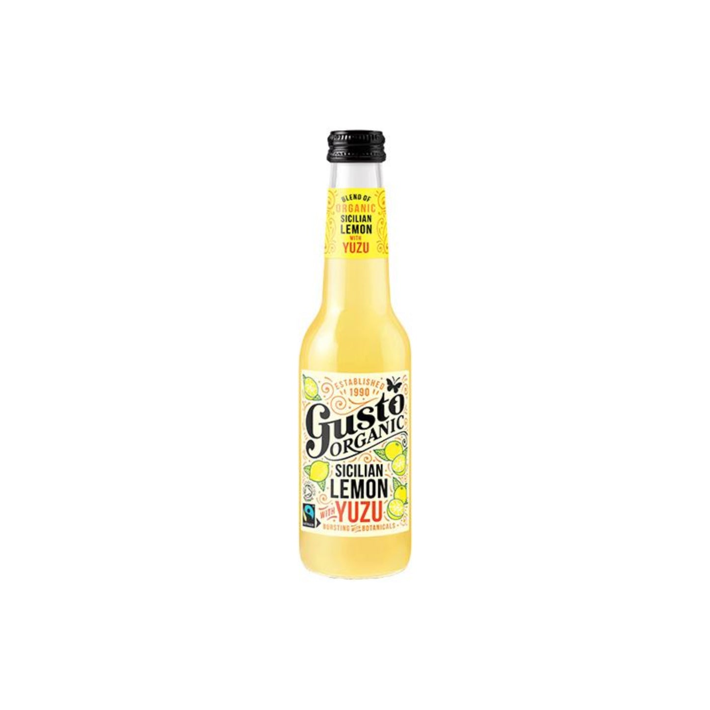 GUSTO ORGANIC Erfrischungsgetränk: Limonaden sizilianische Blutorange, sizilianische Zitrone mit Yuzu, Cola, Real Cherry Cola, Slim Cola,Ingwer Jalapeños & Original Energy - 275ml