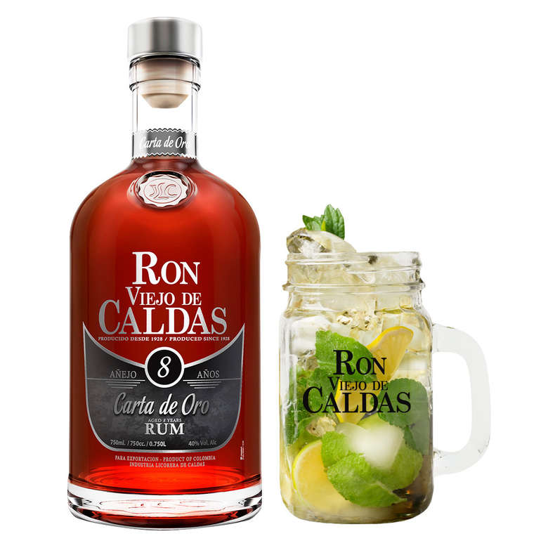 Ron Viejo De Caldas Carta de Oro 8 Jahre 40%vol. - 700ml