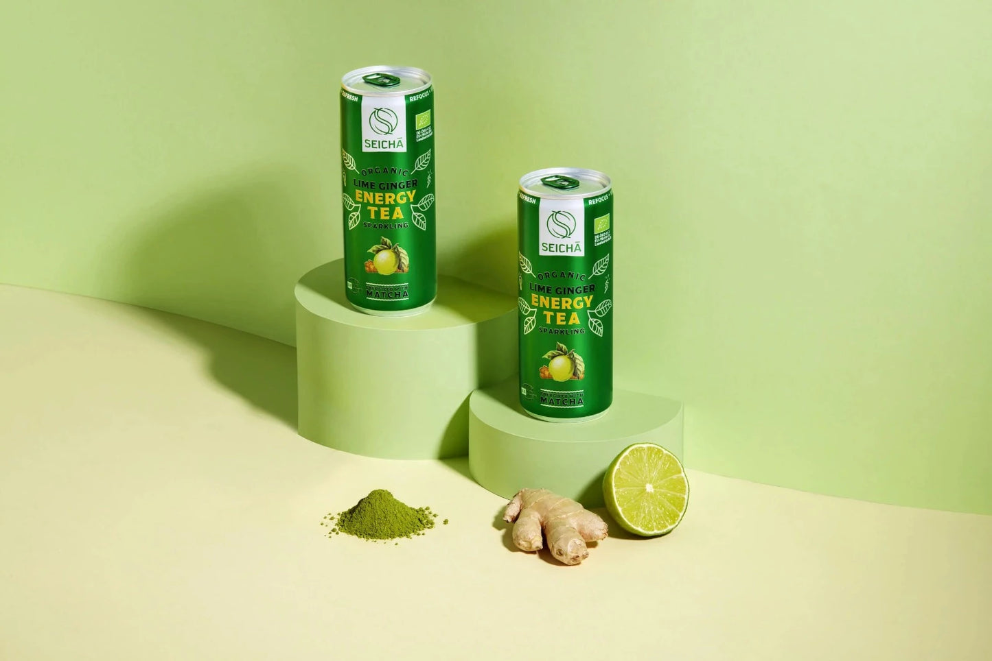 SEICHA Bio Energy Tee Dose Limette & Ingwer und Ananas & Minze - 250ml