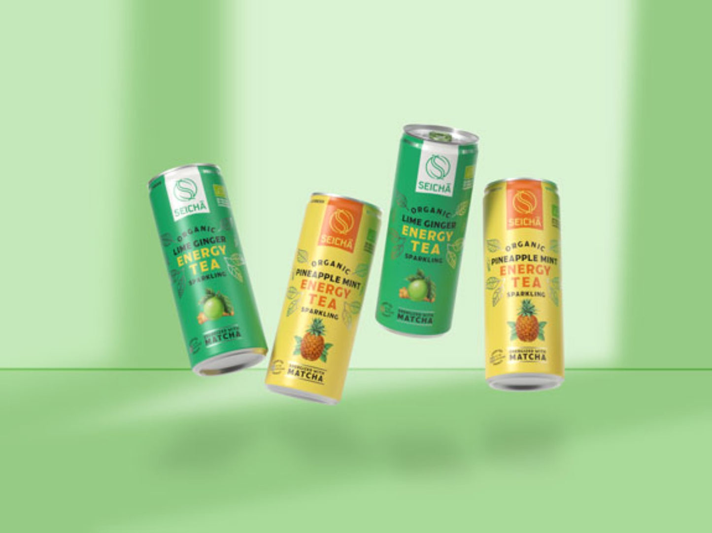 SEICHA Bio Energy Tee Dose Limette & Ingwer und Ananas & Minze - 250ml