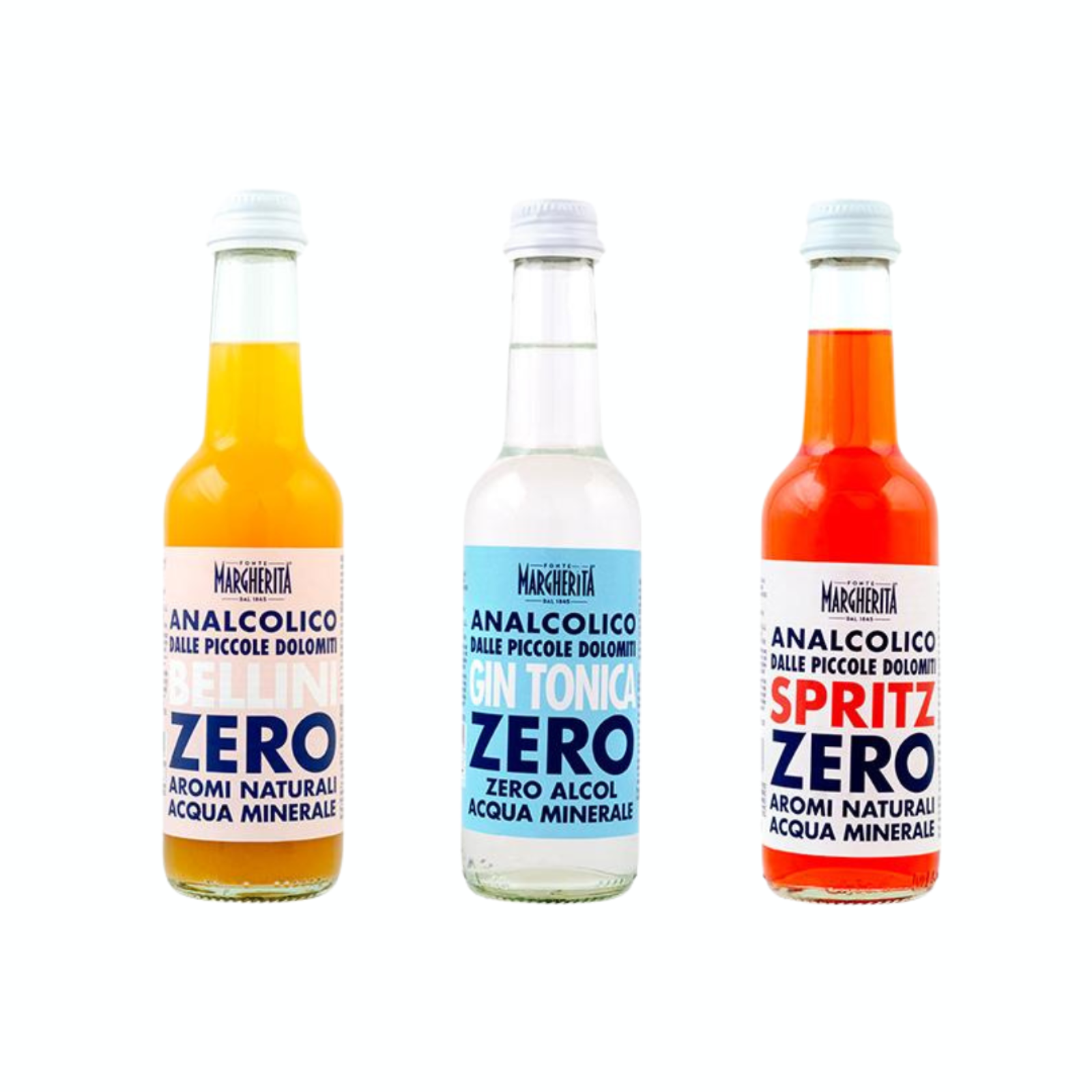 Alkoholfreie Getränke: BELLINI ZERO-SPRITZ ZERO-GIN TONICA ZERO - 275ml