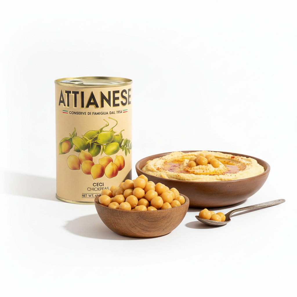 ATTIANESE Kichererbsen (Ceci) 400g – Premium Qualität aus Italien