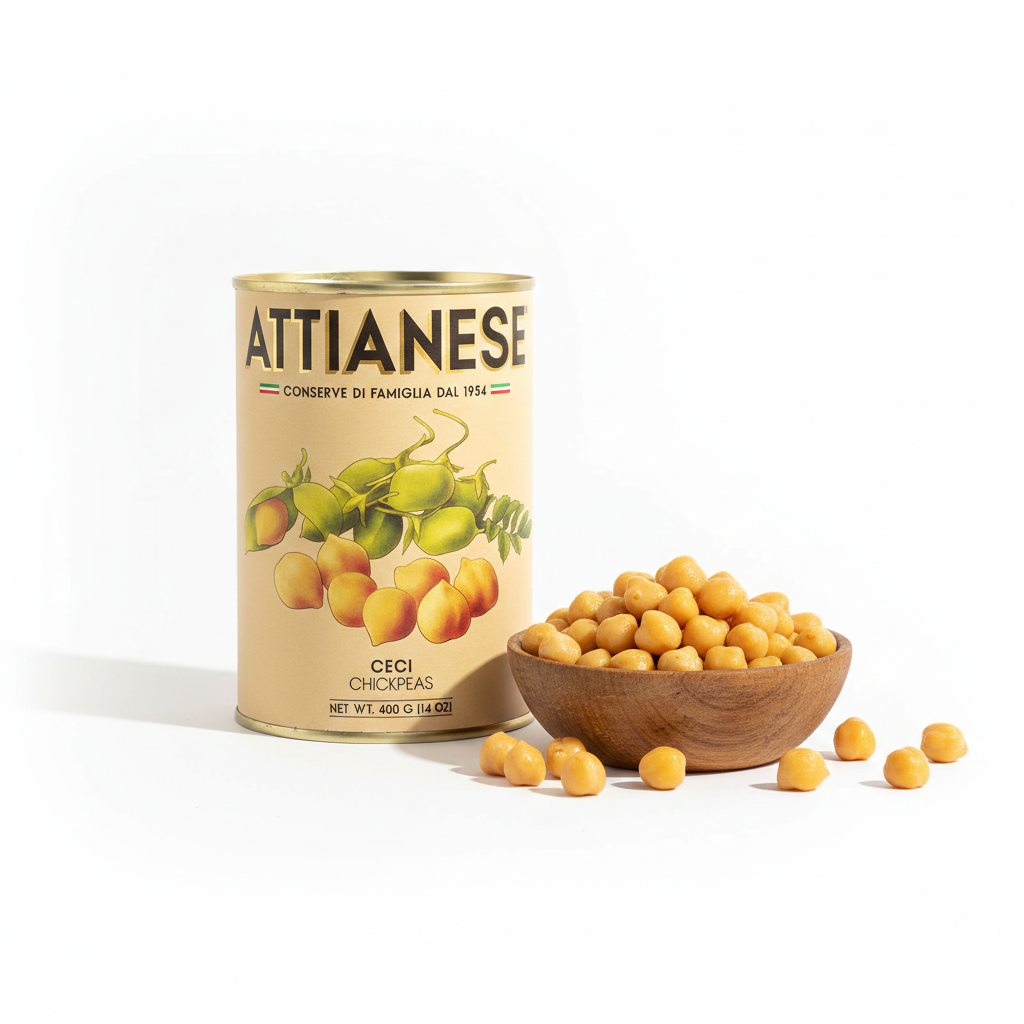 ATTIANESE Kichererbsen (Ceci) 400g – Premium Qualität aus Italien