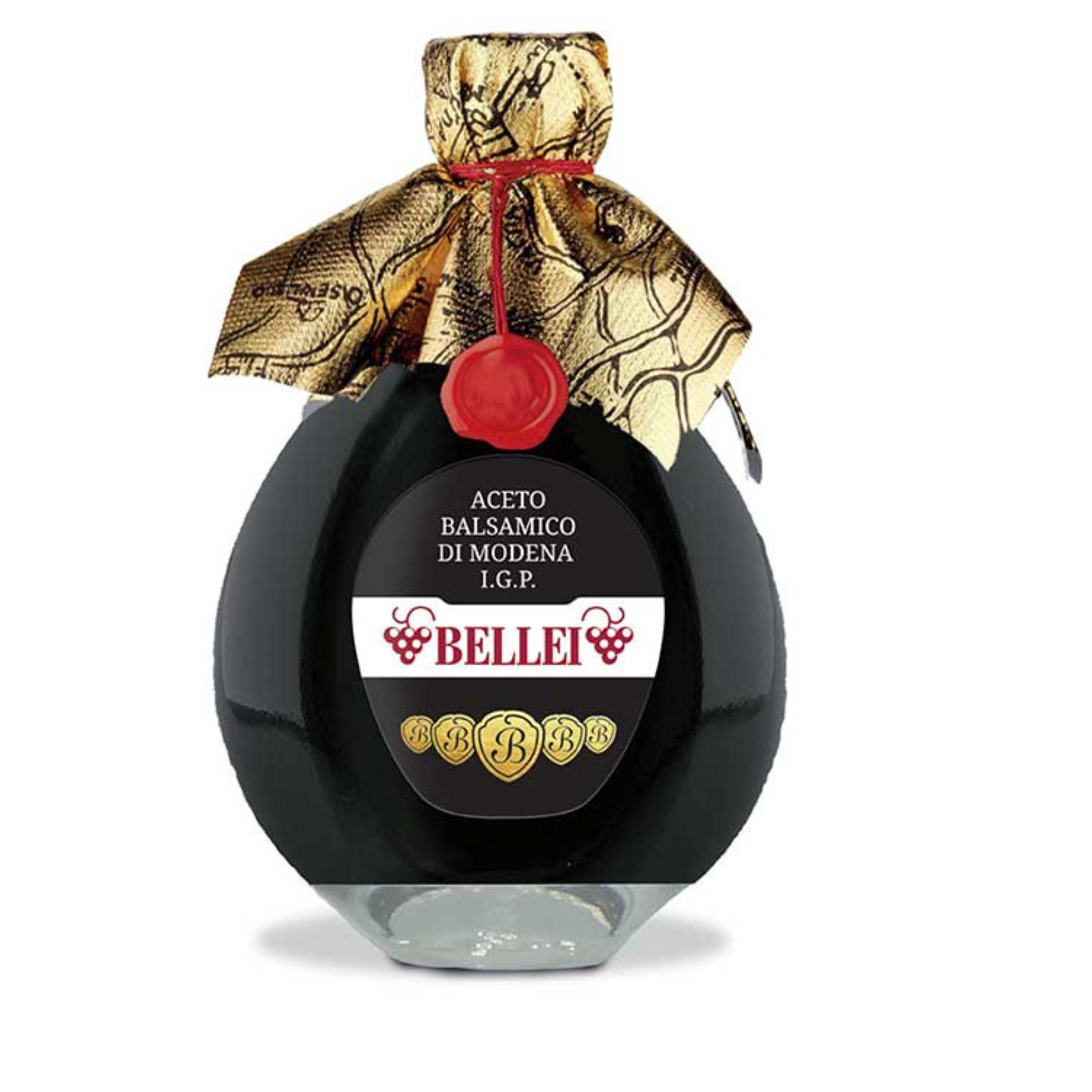 Aceto-Balsamico-di-Modena-IGP Denso-5-Scudi-Oro-250ml-Bellei