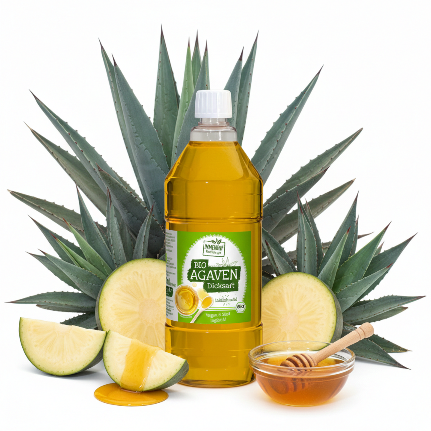 IMMENHOF Bio Agavendicksaft – Natürliche Süße (1070ml / 1,5kg)