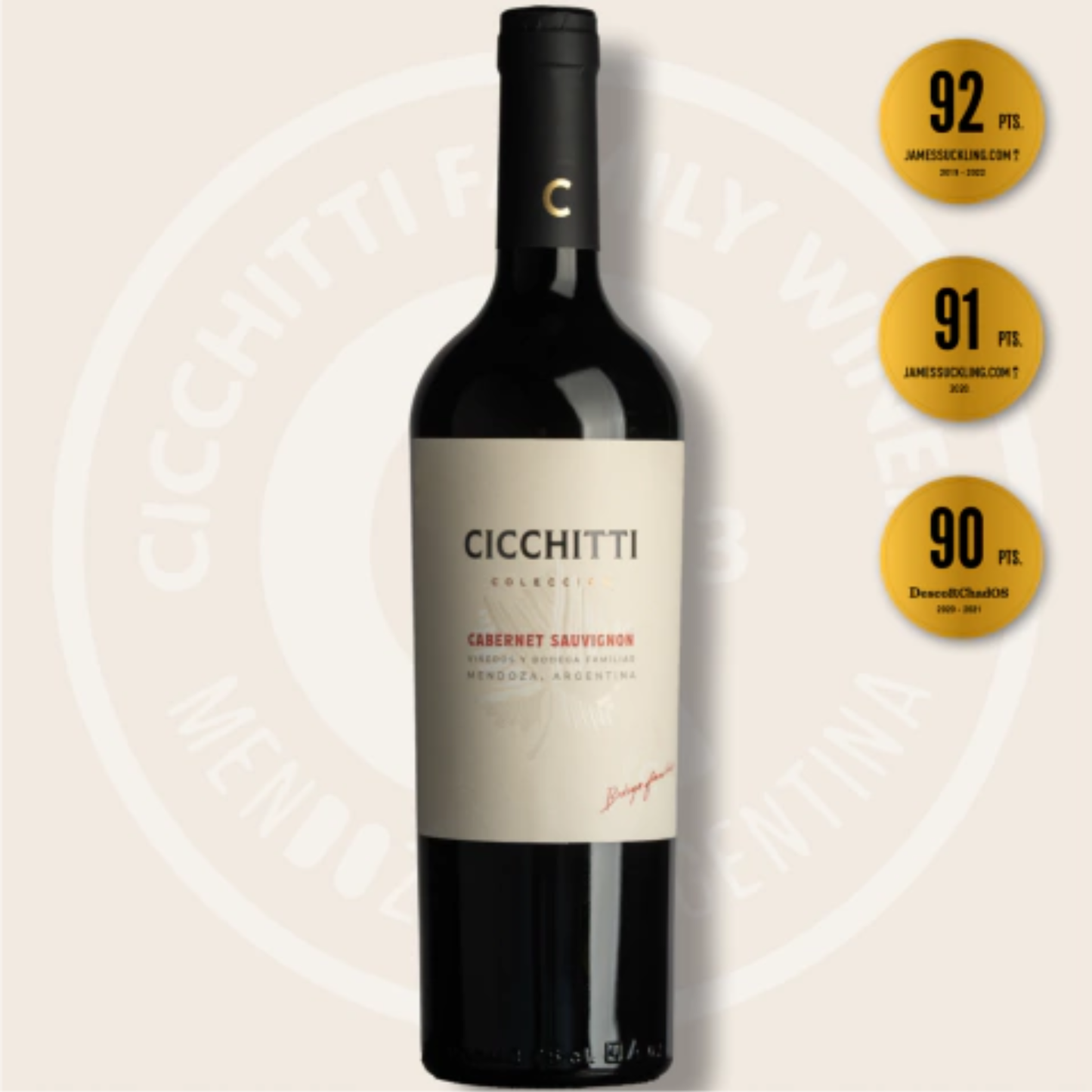 CICCHITTI Cabernet Sauvignon Exklusiver Rotwein aus Argentinien - 75cl.