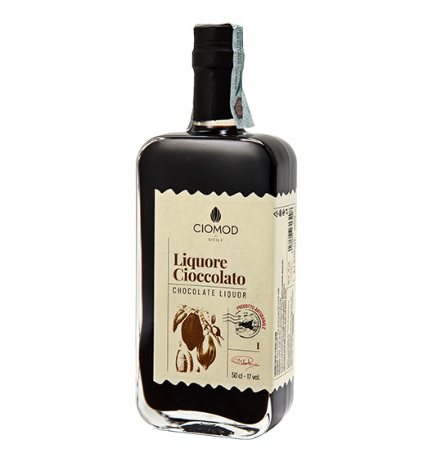 CIOMOD Schokoladenlikör 17% in vintage Flasche - 50cl.