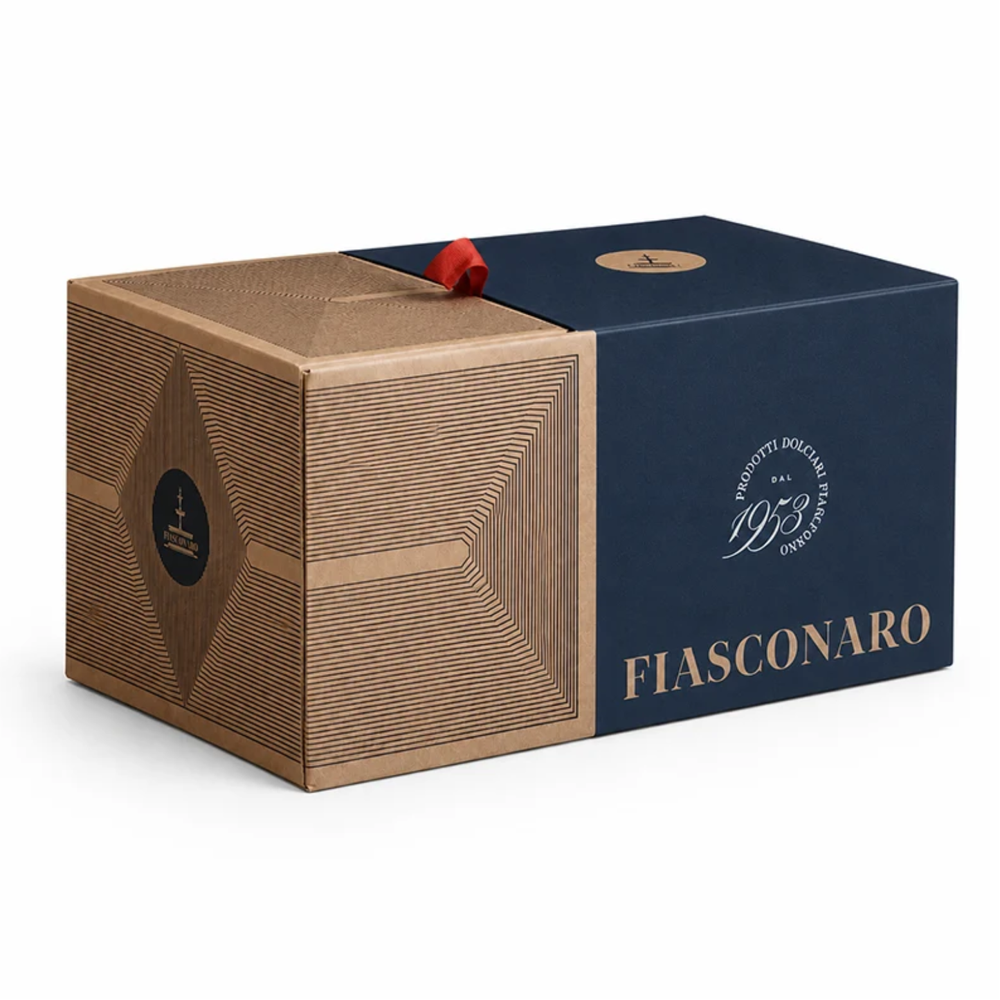 FIASCONARO Luxus-Geschenkset "Gift Box Montenero" (Präsenter mit Panettone, Schokoladentorrone & Zitronenmarmelade)