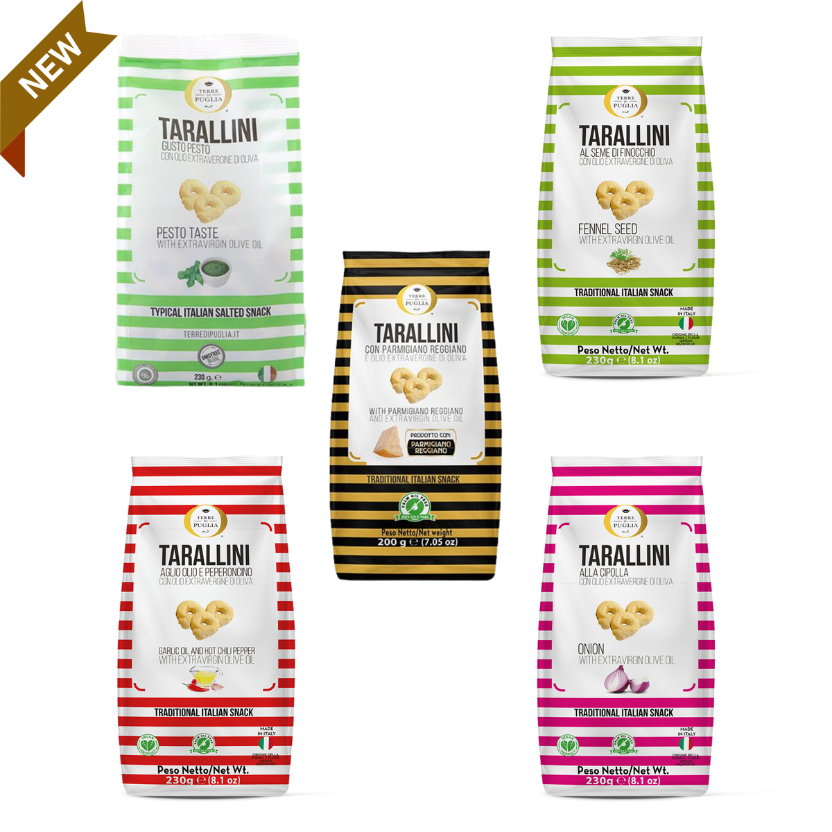 TERRE DI PUGLIA Tarallini - Traditionelle Apulische Snacks 230g