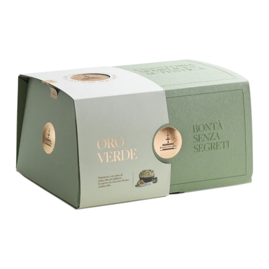ORO VERDE FIASCONARO Panettone mit Pistaziencreme & weißem Zuckerguss - 1kg