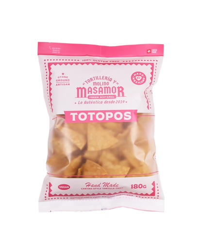 MASAMOR Totopos (Tortilla-Chips) - Gelbe und Blaue Mais - Mexikanische Produkte