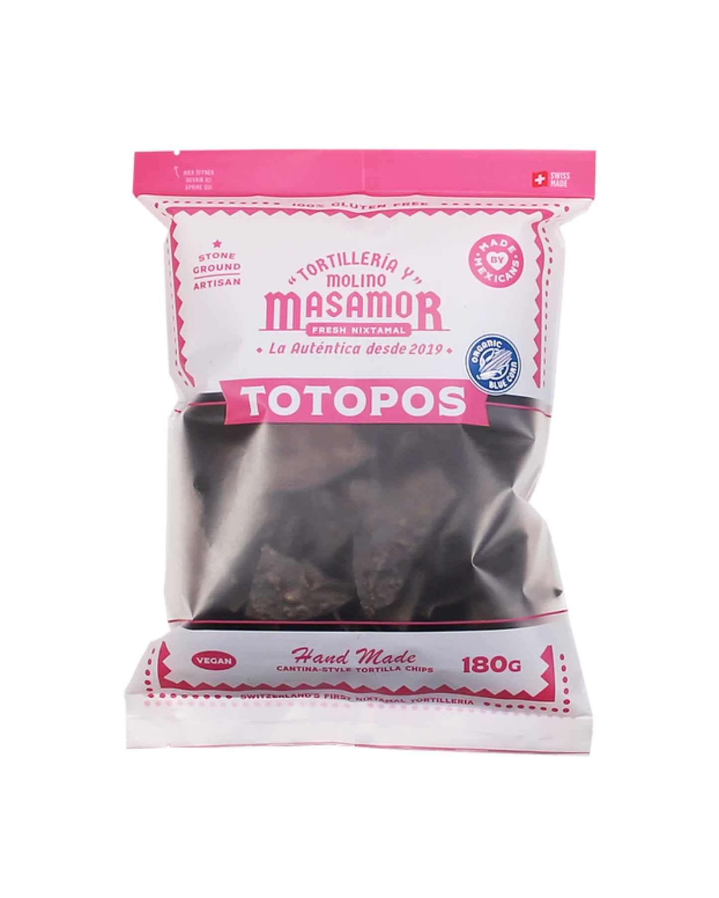 MASAMOR Totopos (Tortilla-Chips) - Gelbe und Blaue Mais - Mexikanische Produkte