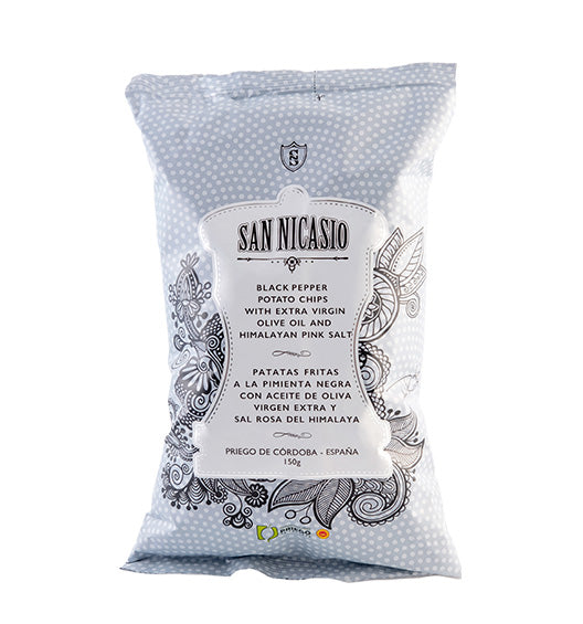 SAN NICASIO Kartoffelchips – Pfeffer - Himalaya Salz -Trüffel -Paprika de la Vera