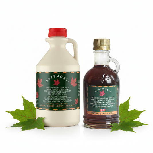 VERTMONT Ahornsirup – Reiner kanadischer Ahornsirup (250ml / 1L) (Grad A)