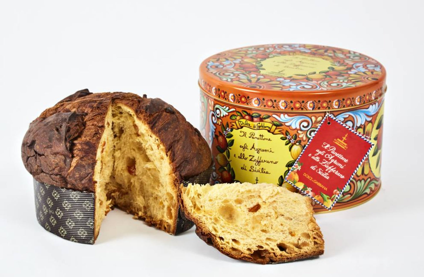 Panettone mit Zitrusfrüchten und sizilianischem Safran  FIASCONARO und DOLCE&GABBANA 100g - 500g - 1kg