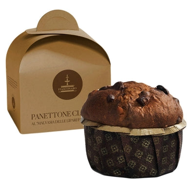 FISCONARO Panettone Classico al "Malvasia delle Lipari Passito D.O.C" mit kandierten Orangen-würfeln und Rosinen - 500g